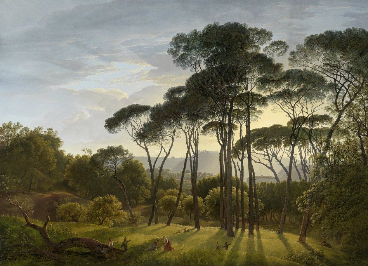 Italian Landscape with Umbrella Pines, 1807 by Hendrik Voogd