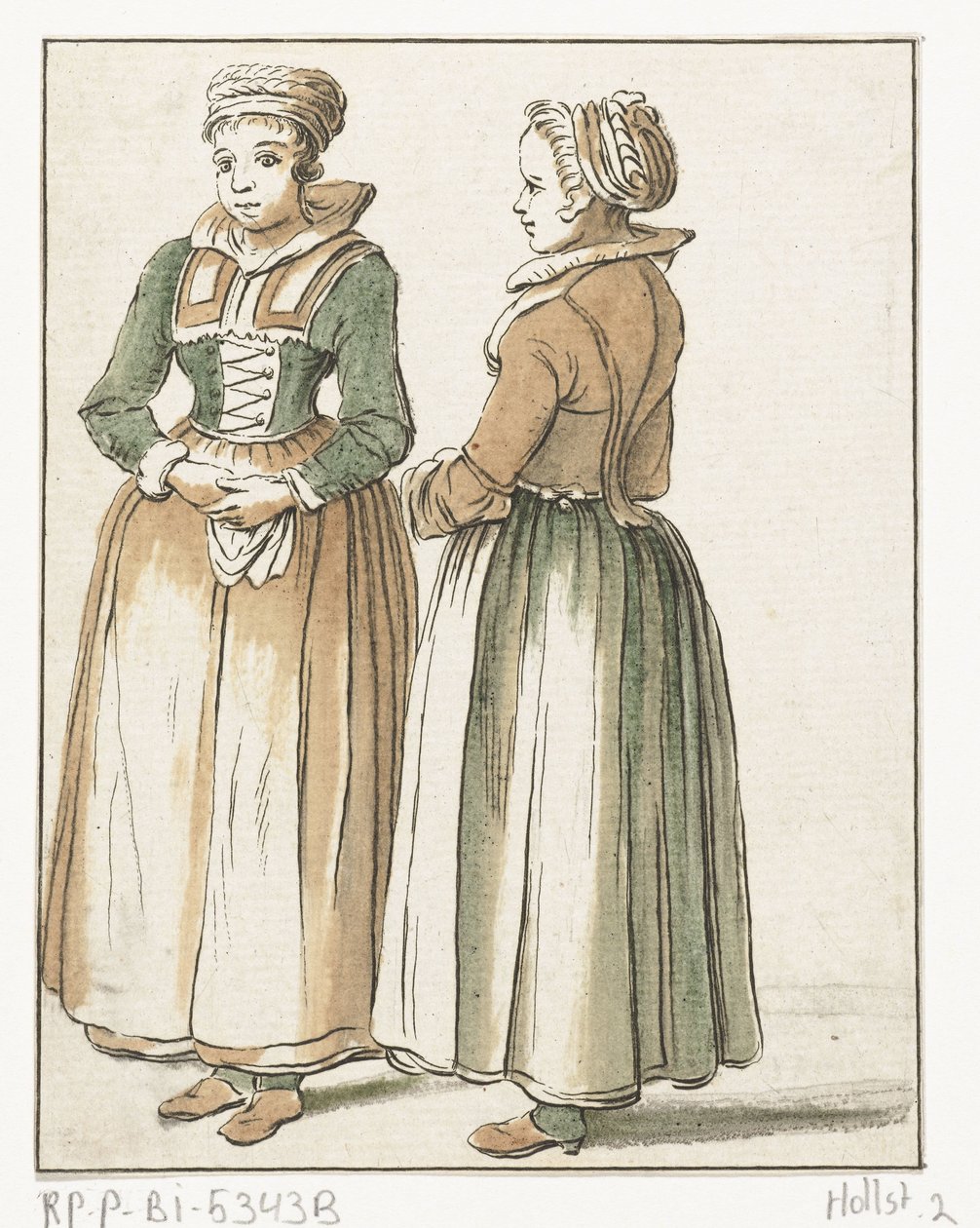 Two Standing Women by Hendrik Busserus