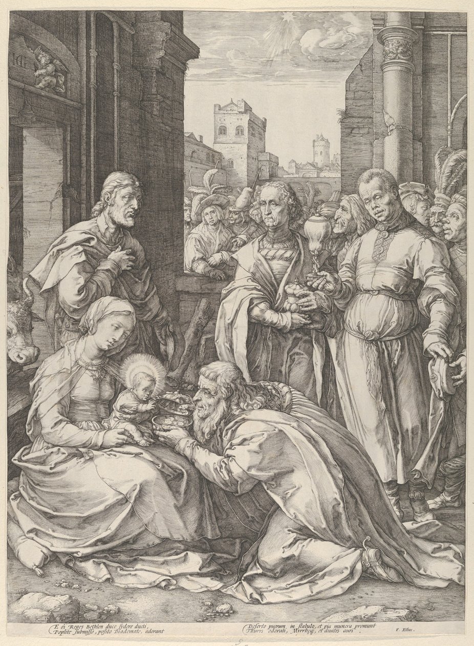 Adoration of the Magi by Hendrik Goltzius