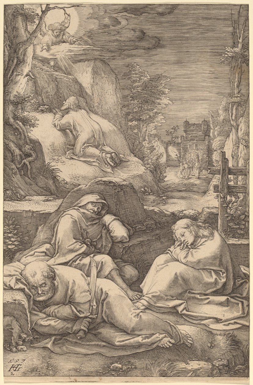 Christ on the Mount of Olives by Hendrik Goltzius