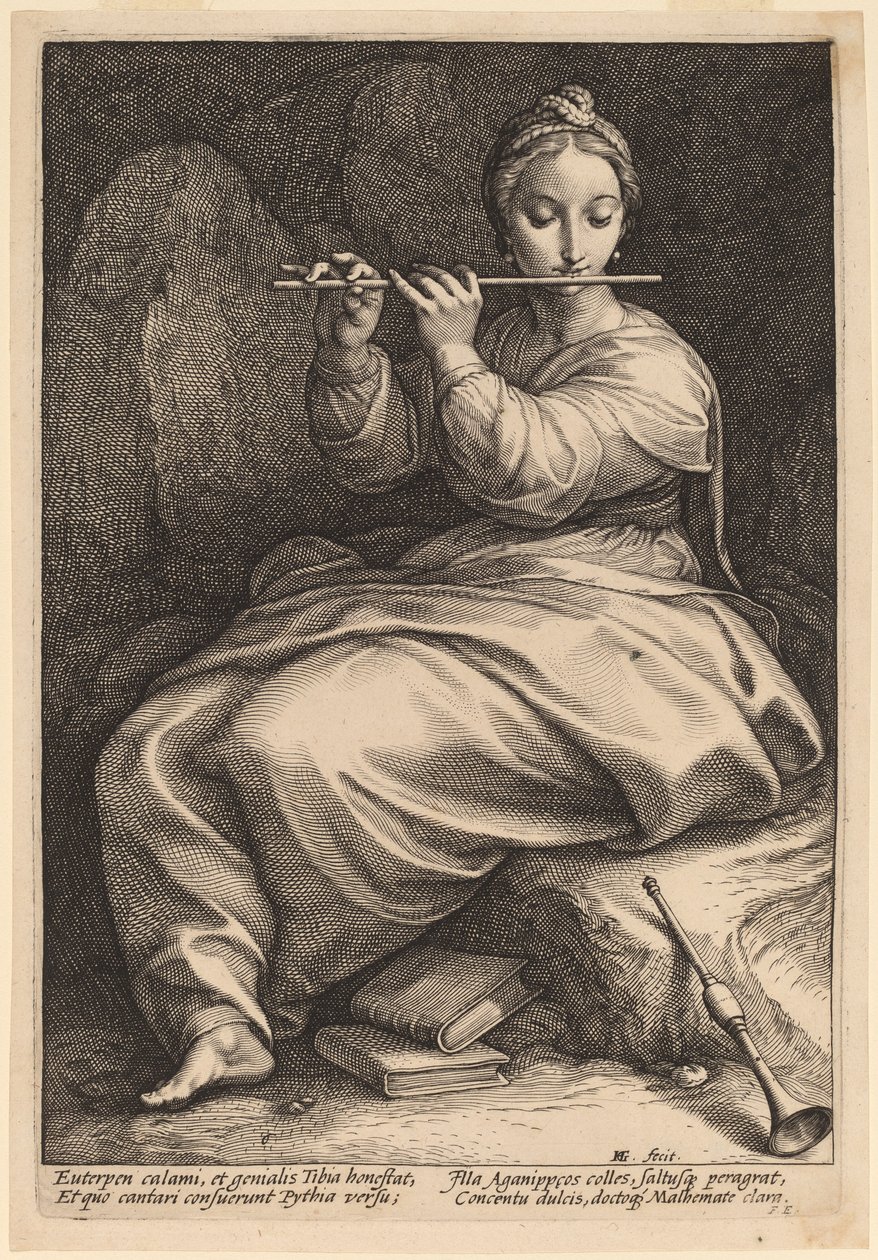 Euterpe by Hendrik Goltzius