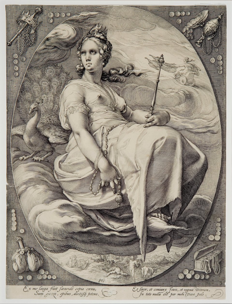 Juno (from the Four Deities) by Hendrik Goltzius