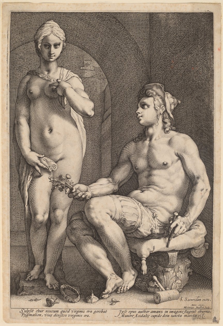 Pygmalion and Galatea by Hendrik Goltzius