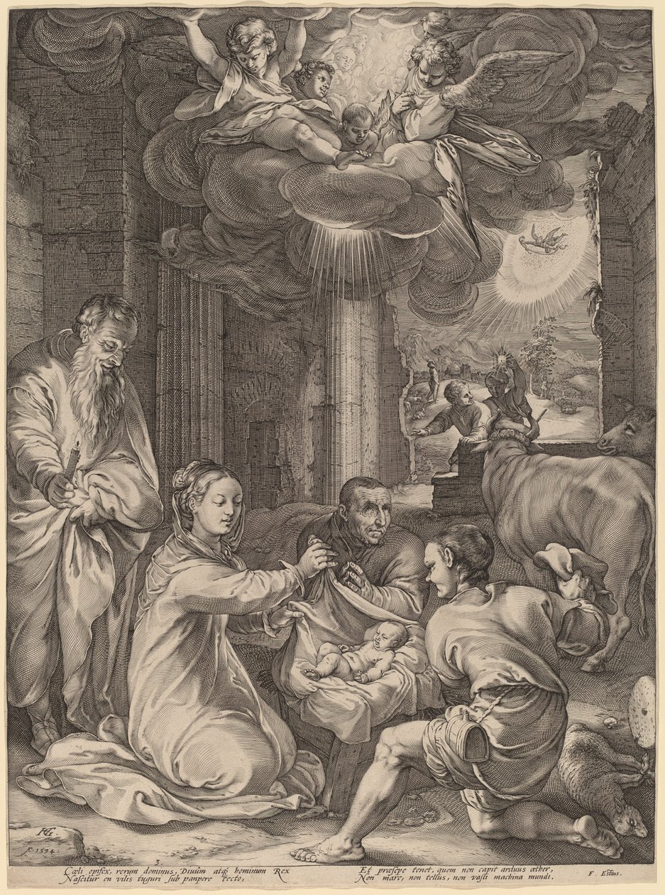 The Adoration of the Shepherds by Hendrik Goltzius