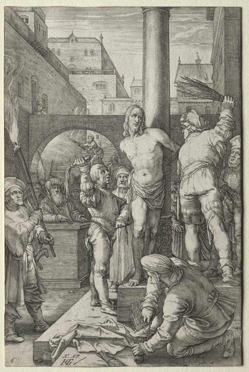 The Flagellation from The Passion by Hendrik Goltzius