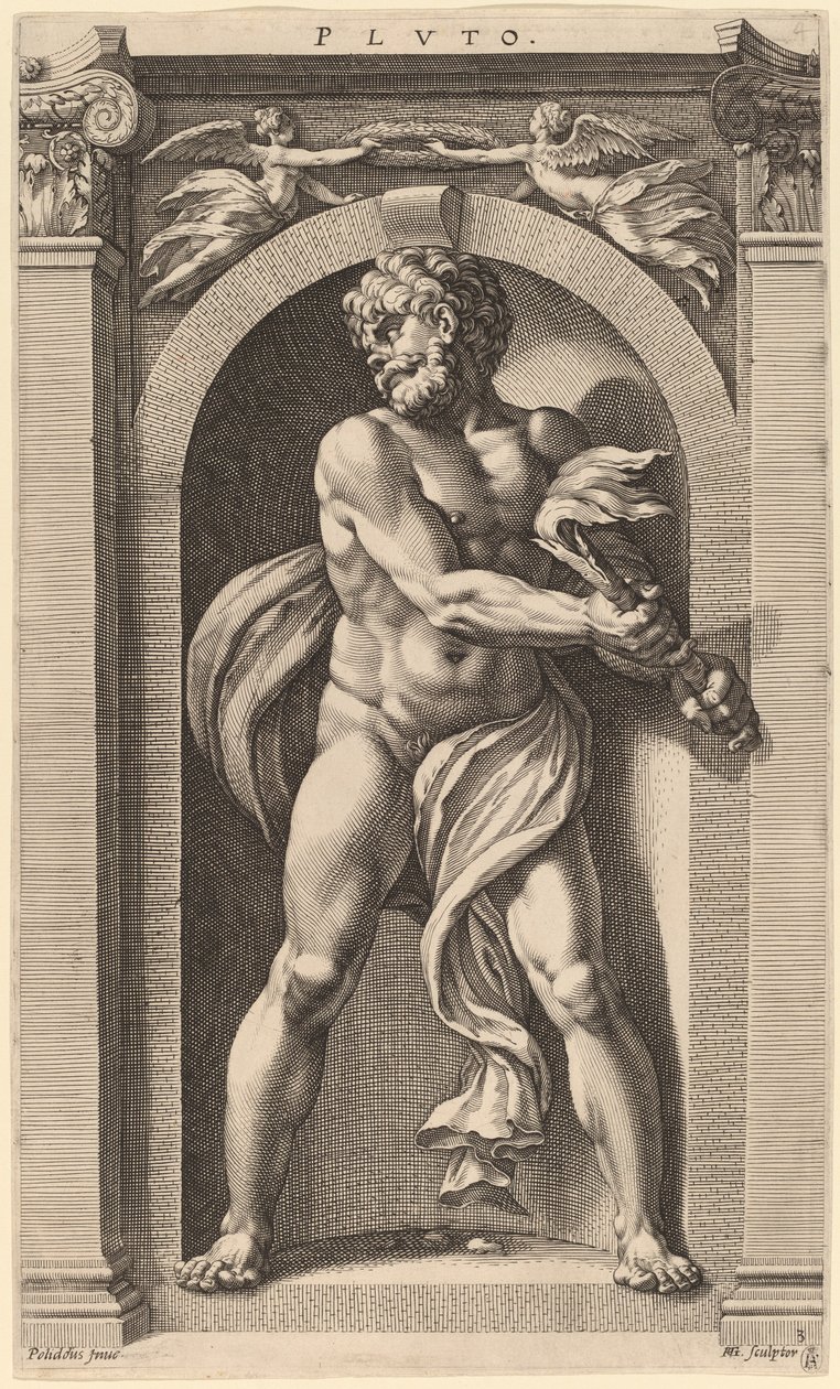Pluto by Hendrik Goltzius after Polidoro da Caravaggio
