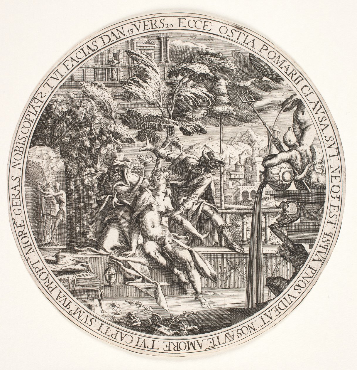Susanna in the Bath by Hendrik I Hondius