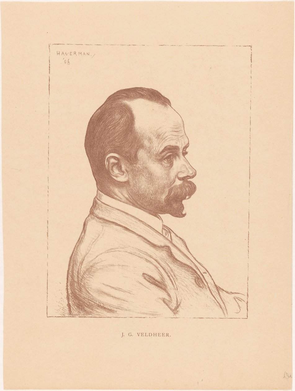 Portrait of Jacobus Gerardus Veldheer by Hendrik Johannes Haverman