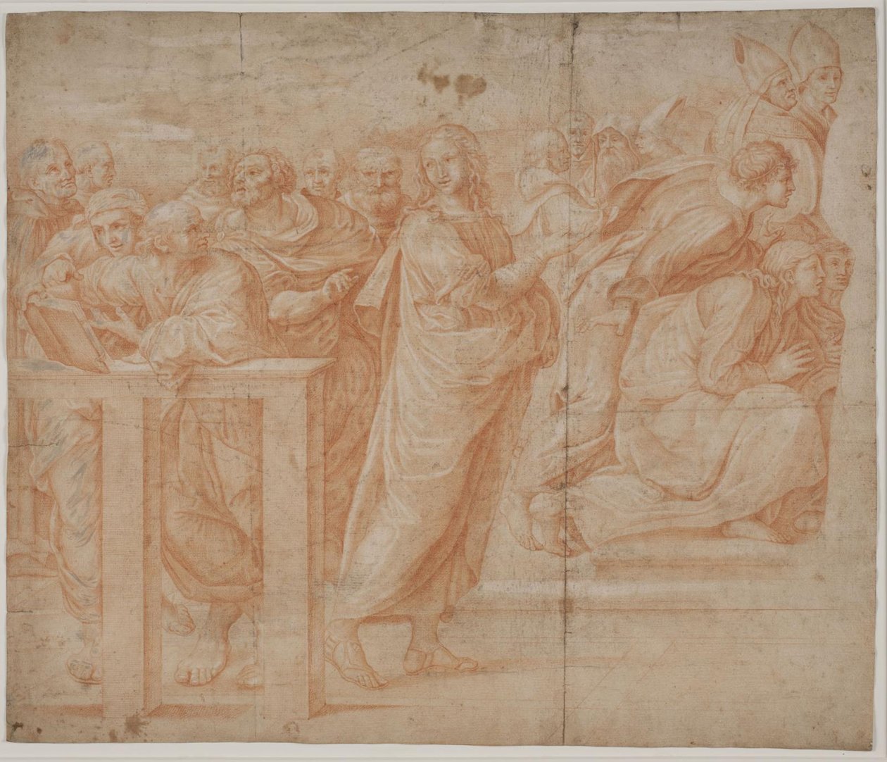 Study after Raphael: "Disputa" (left half of the painting) by Hendrik Krock