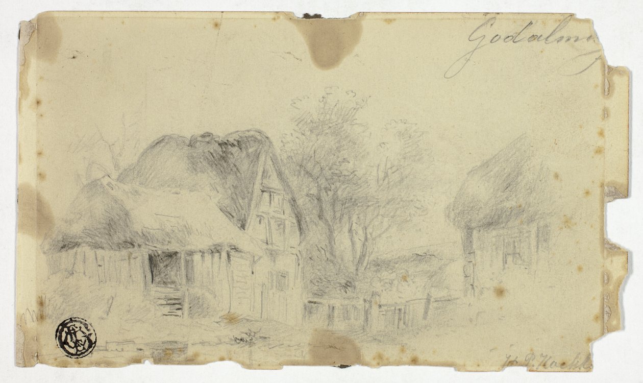 House with Thatched Roof by Hendrik Pieter Koekkoek
