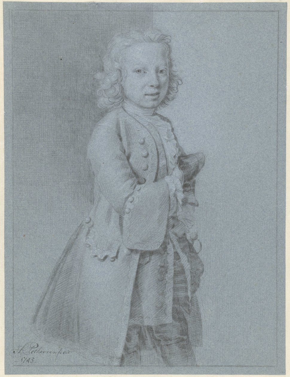Portrait of a Standing Boy by Hendrik Pothoven