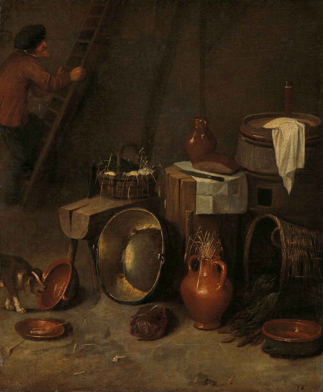 Still Life in a Stable by Hendrik Potuyl