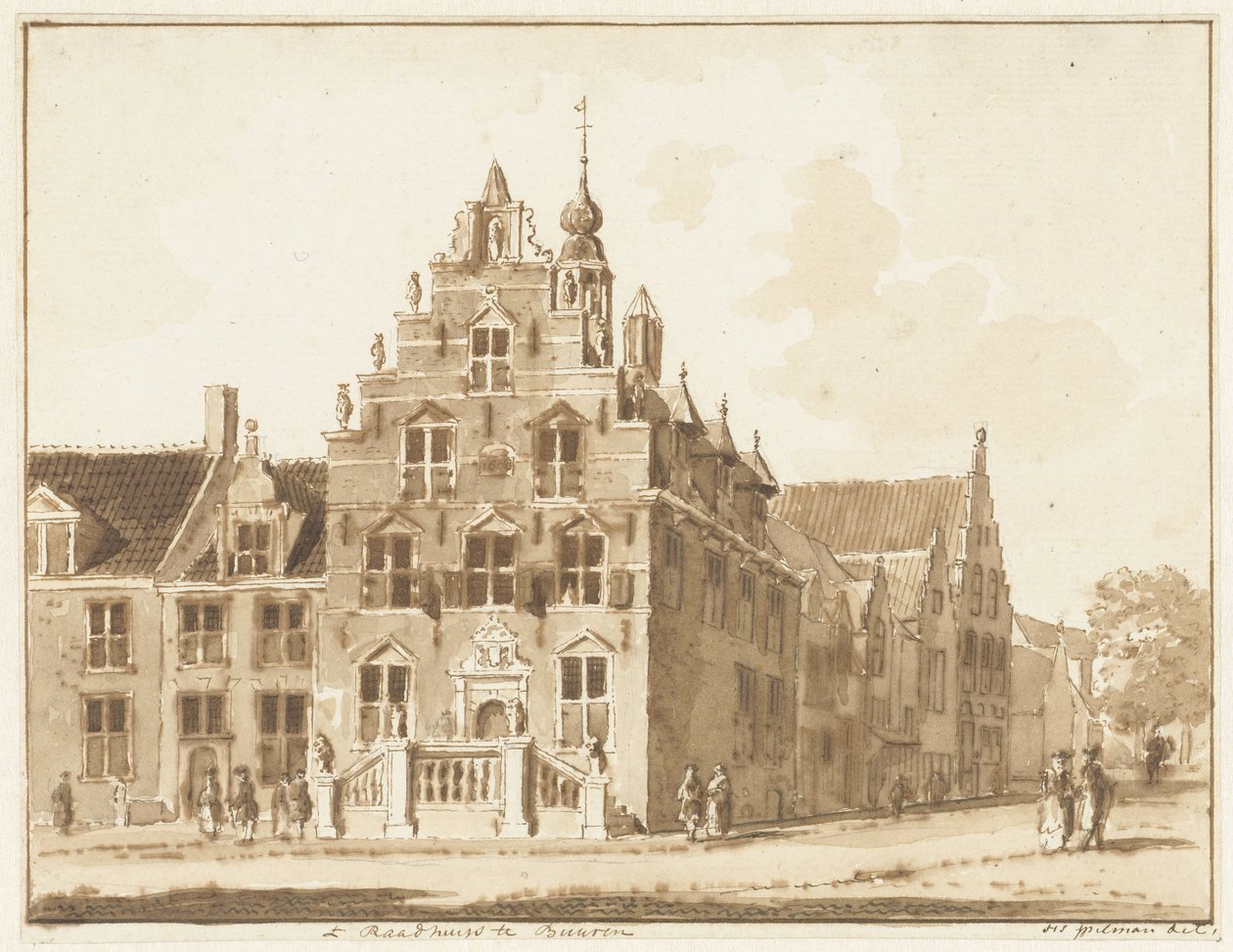 The Town Hall of Buren by Hendrik Spilman