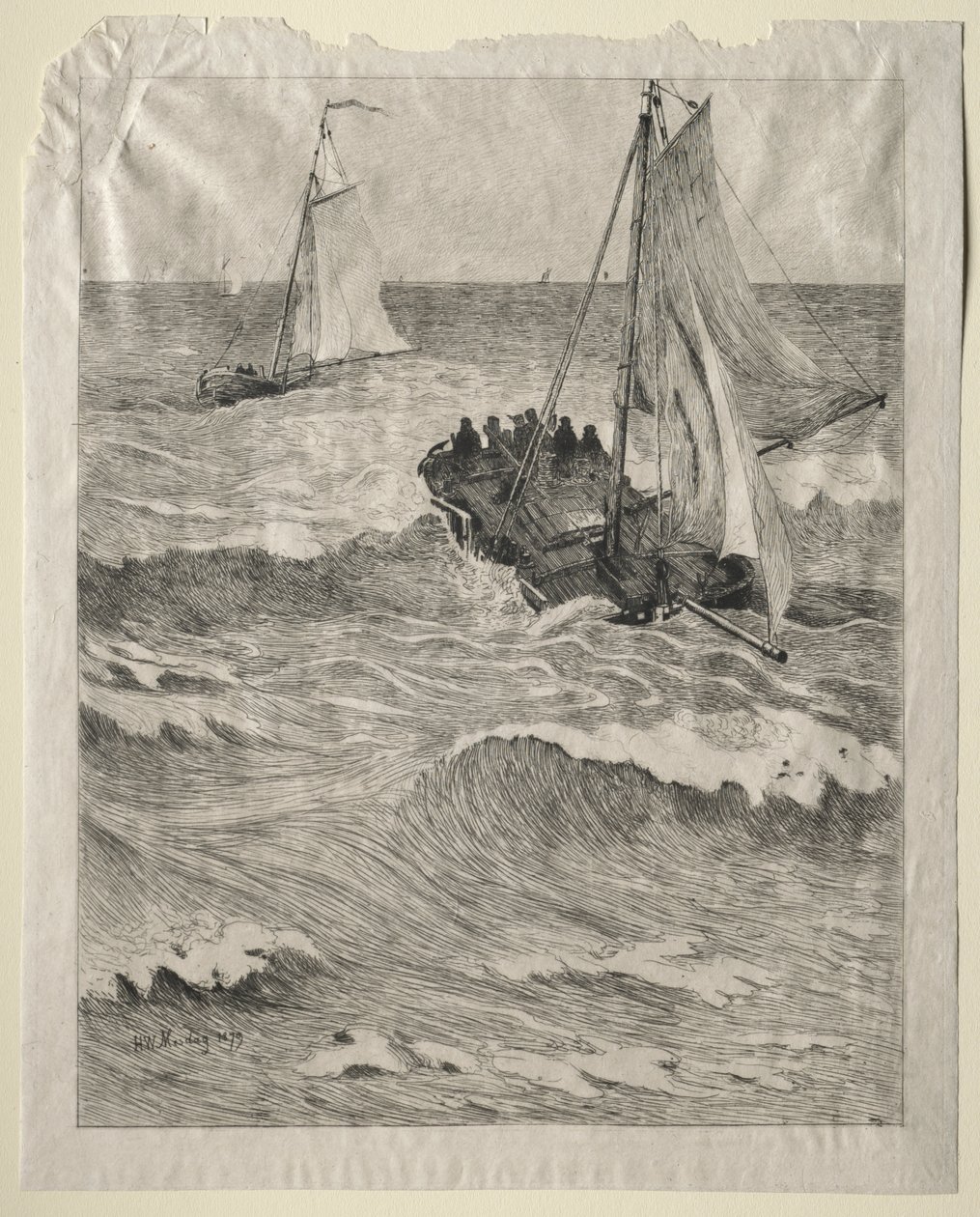 Marine Scene by Hendrik Willem Mesdag