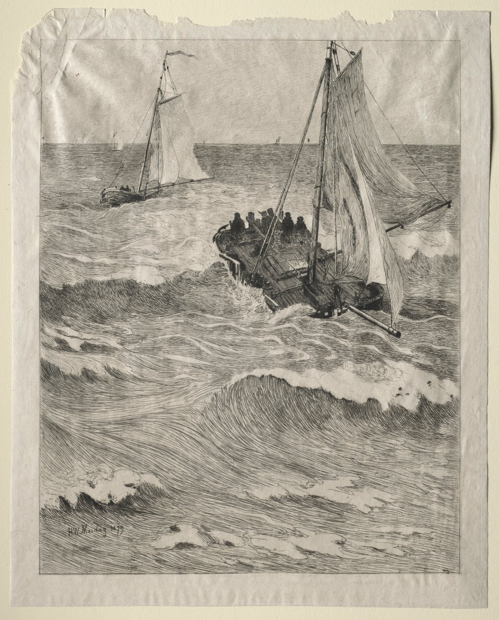 Marine Scene by Hendrik Willem Mesdag