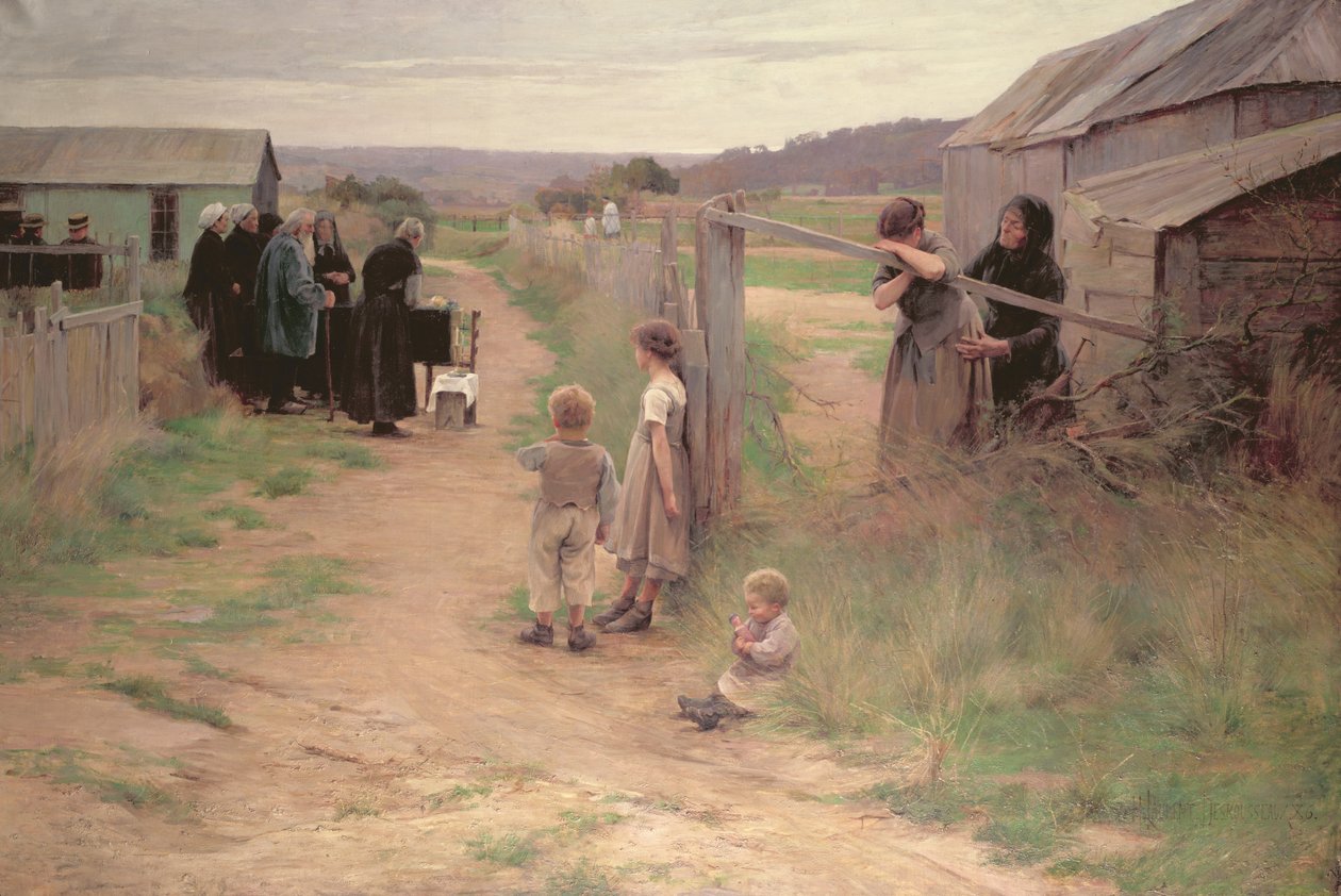 Funeral in Bresse by Henri Alphonse Louis Laurent Desrousseaux