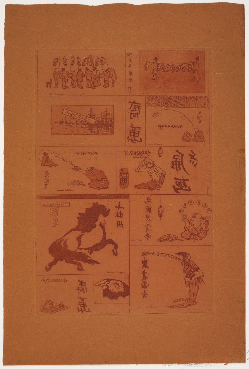 Ten Small Japanese Subjects by Henri Charles Guérard