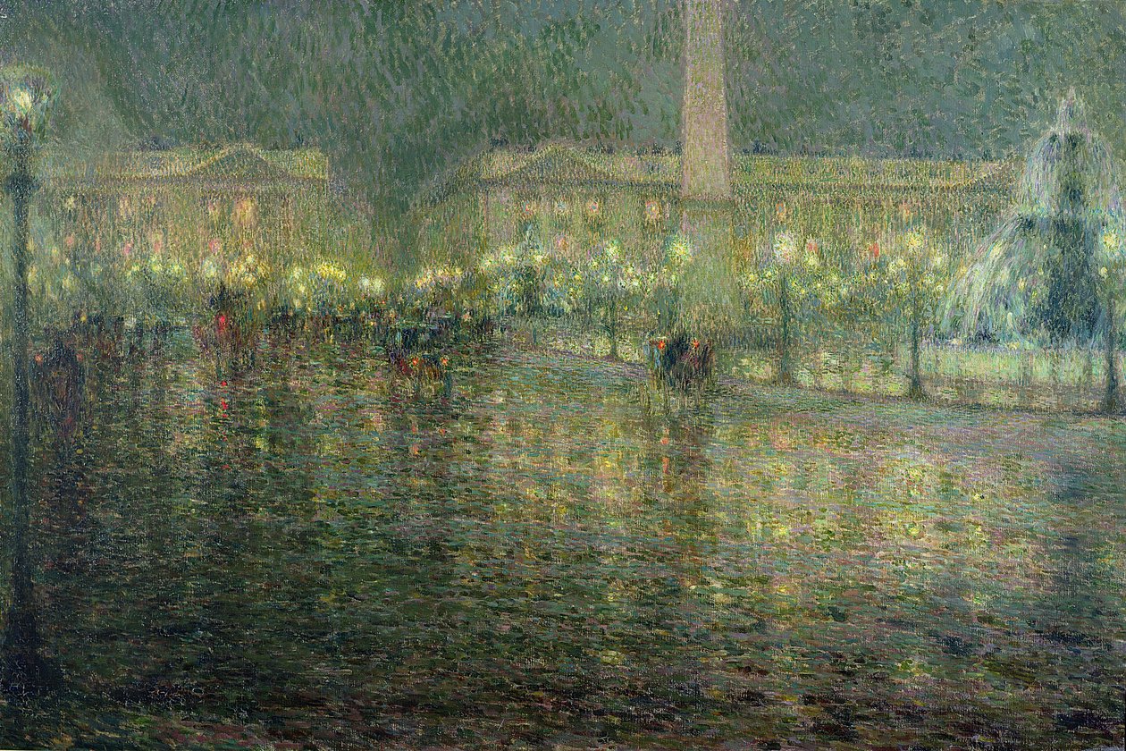 Place de la Concorde by Henri Eugene Augustin Le Sidaner