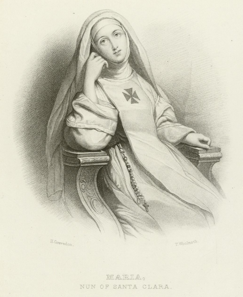 Maria, Nun of Santa Clara by Henri Grevedon