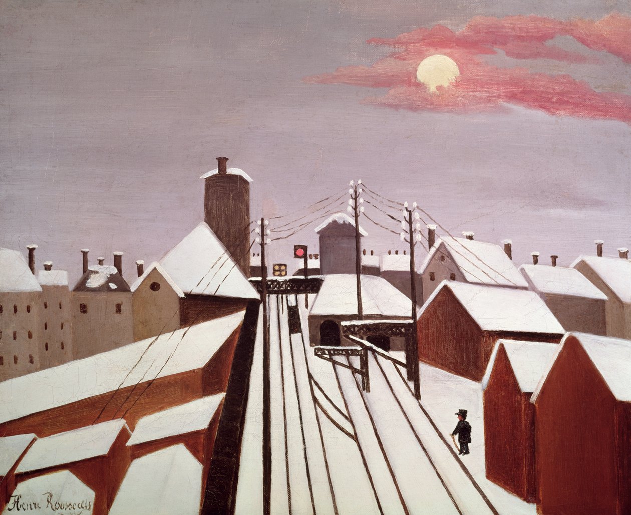 The Railway by Henri Rousseau