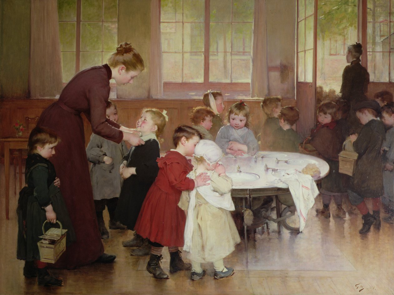 Nursery School by Henri Jules Jean Geoffroy
