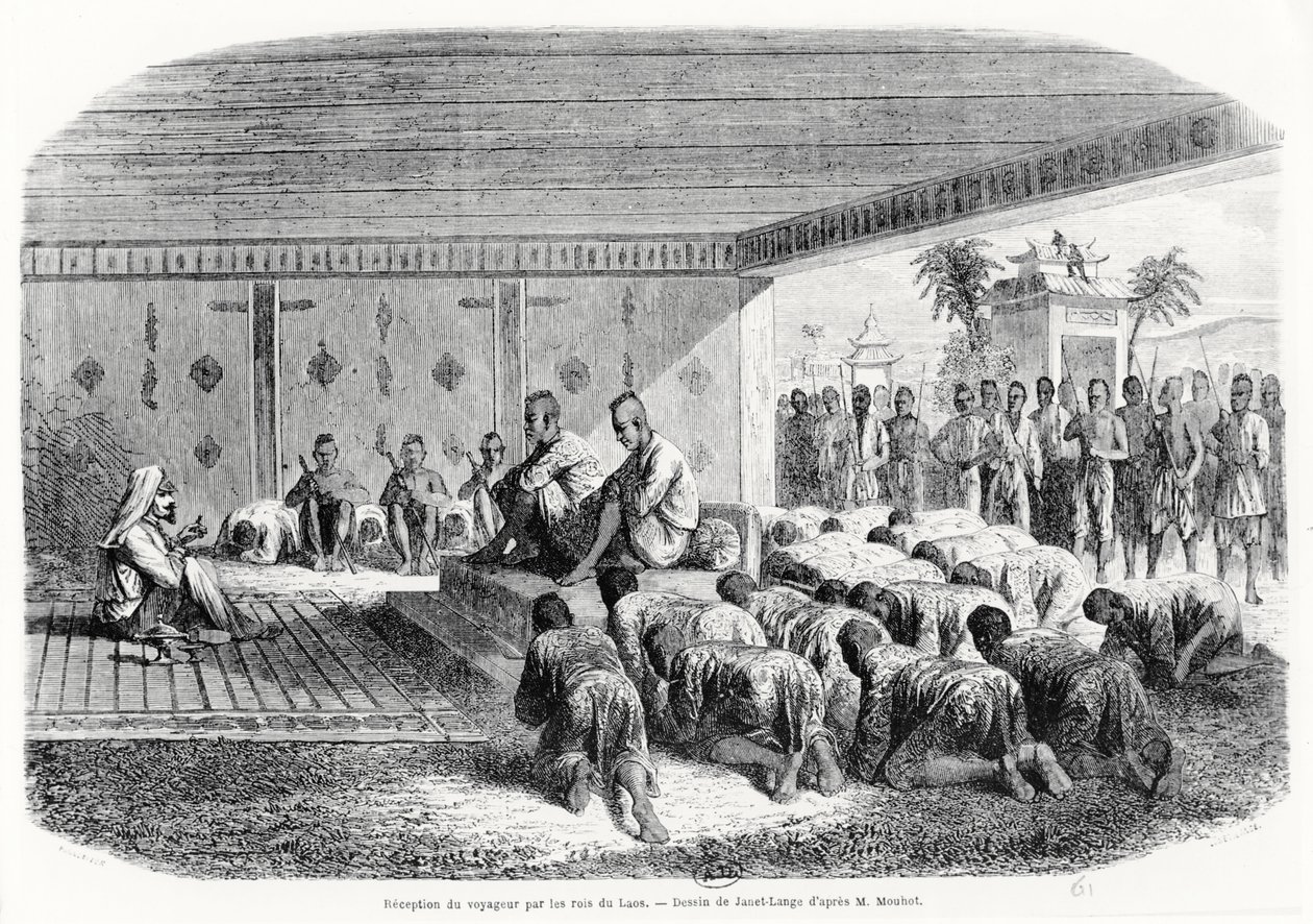 Reception of a Traveller by the King of Laos, 1861 by Henri Mouhot