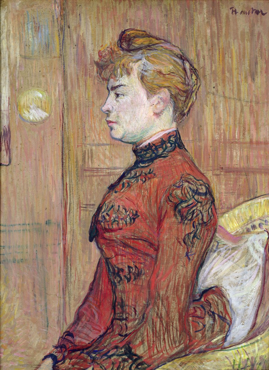 Portrait Study of a Woman in Profile by Henri de Toulouse Lautrec