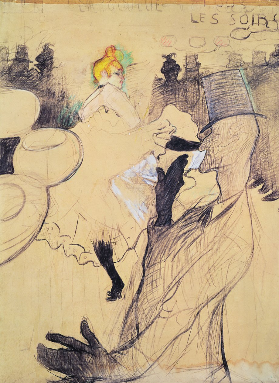 The Moulin-Rouge, The Goulue and Valentin, the Boneless One by Henri de Toulouse Lautrec