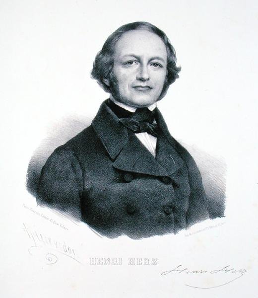 Henri Herz (1803-88) by Henri (after) Grevedon