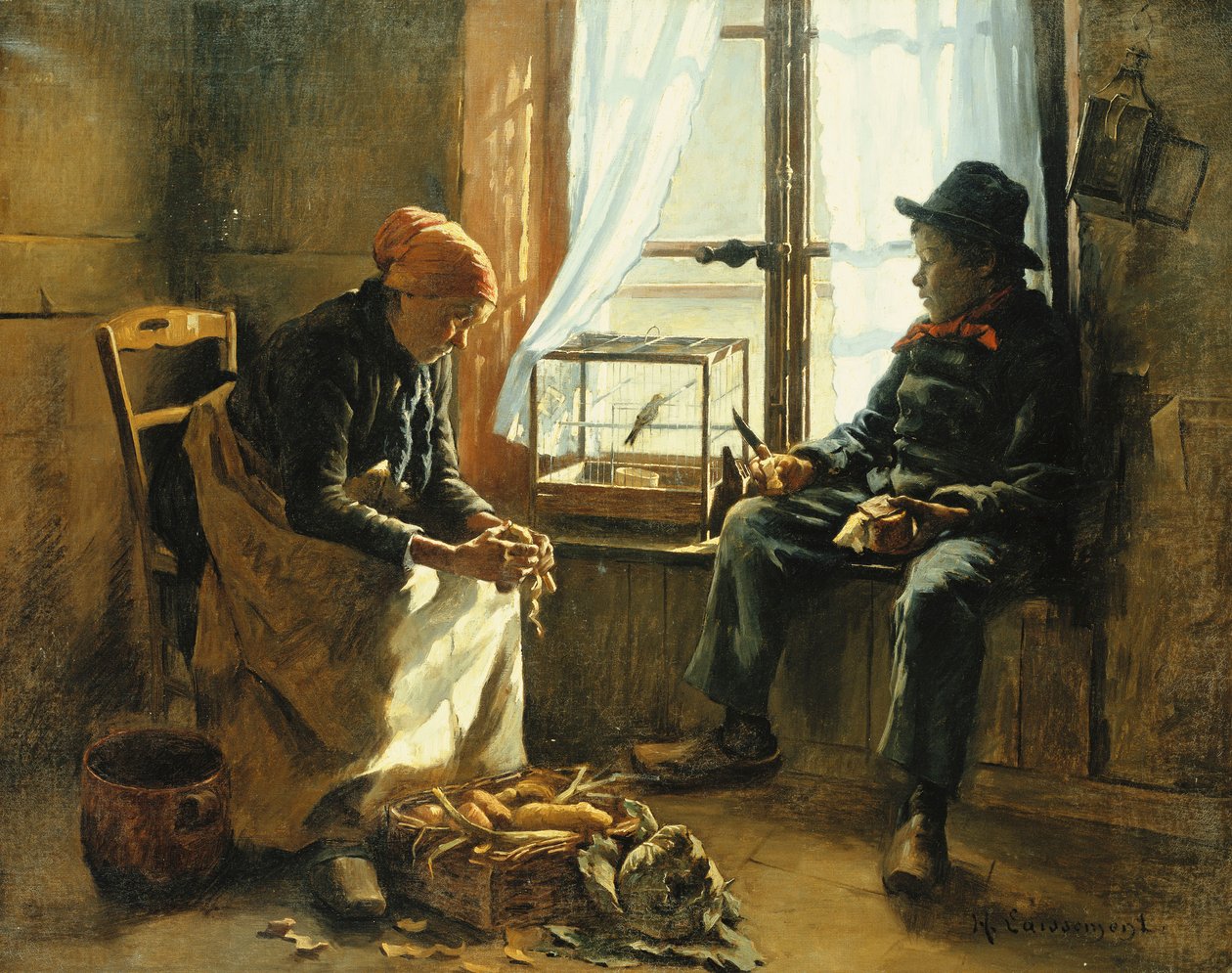 Winter Sun by Henri Adolphe Laissement