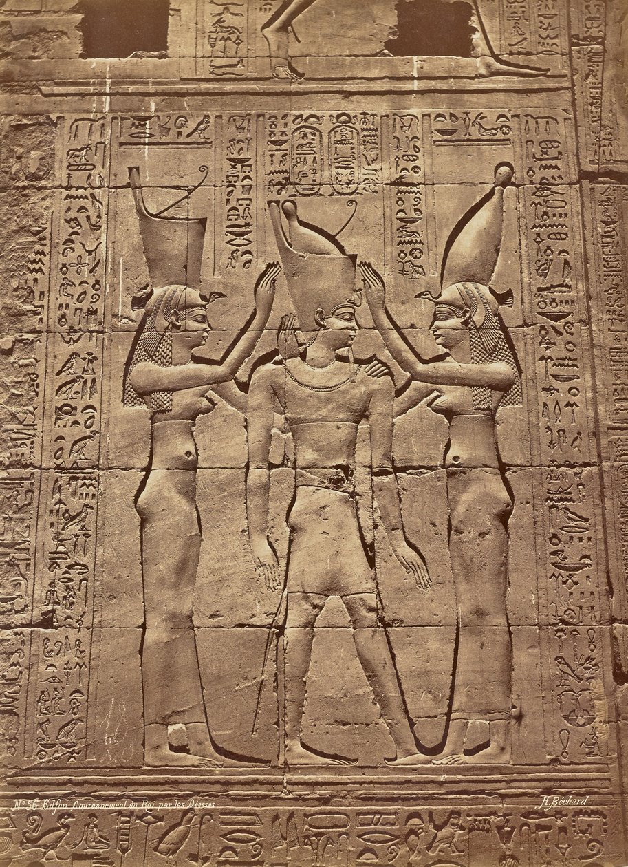 Edfou Coronation of the King by Goddess by Henri Béchard
