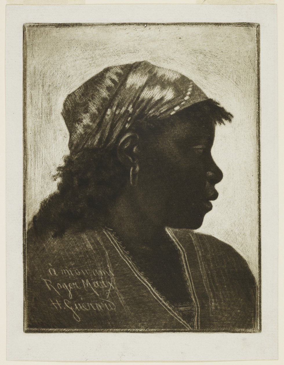 Head of Negress by Henri Charles Guérard