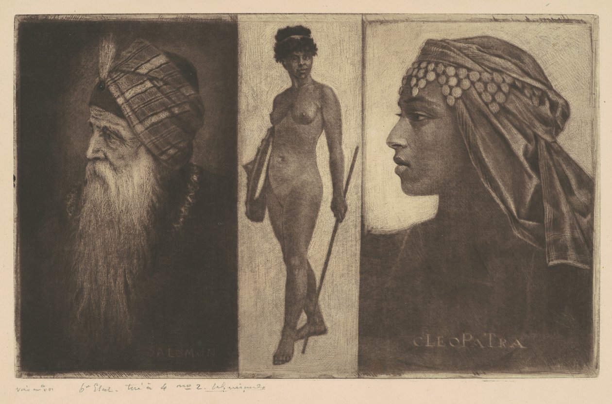 Salomon and Cleopatra by Henri Charles Guérard