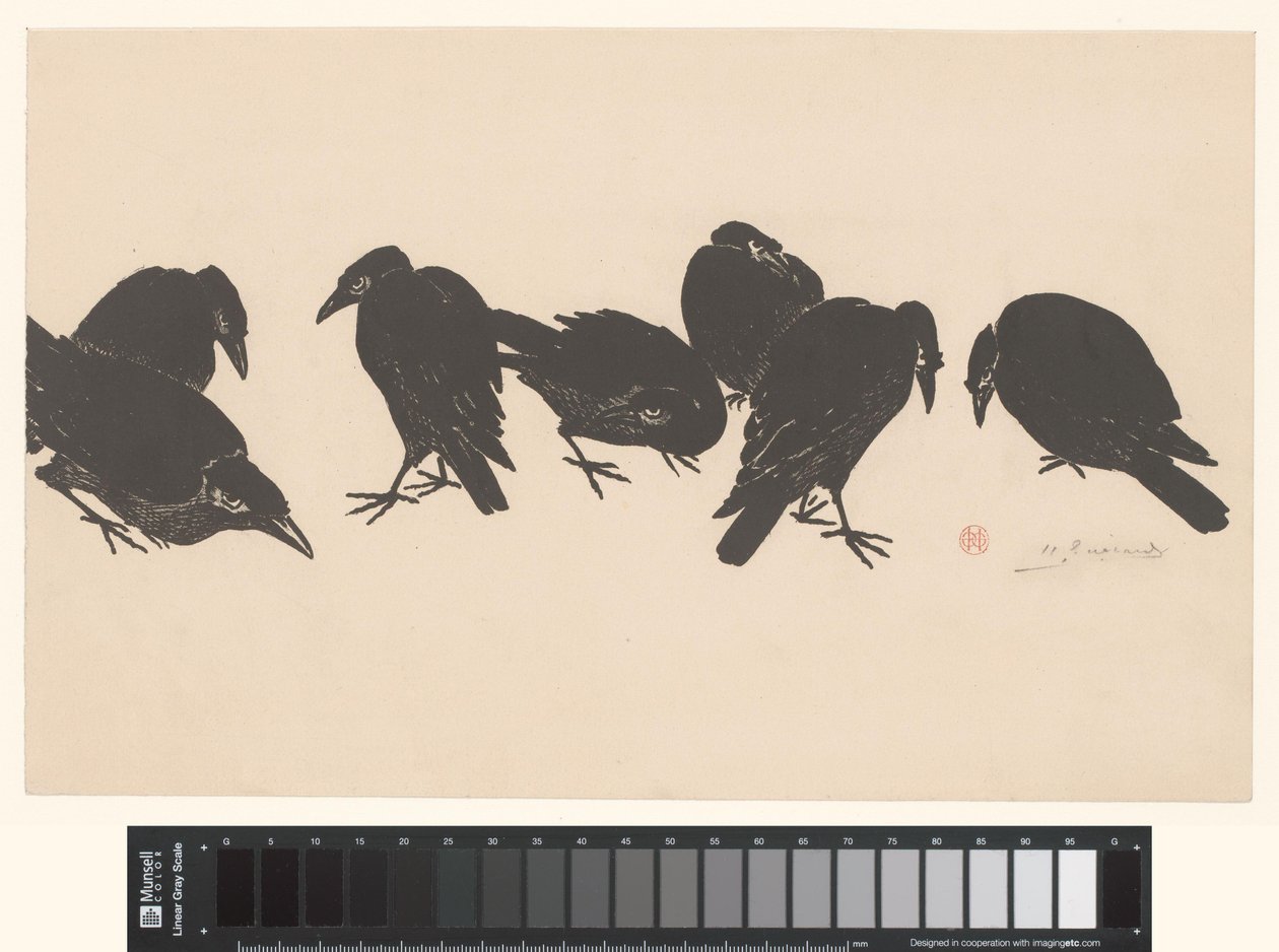Seven Crows by Henri Charles Guérard
