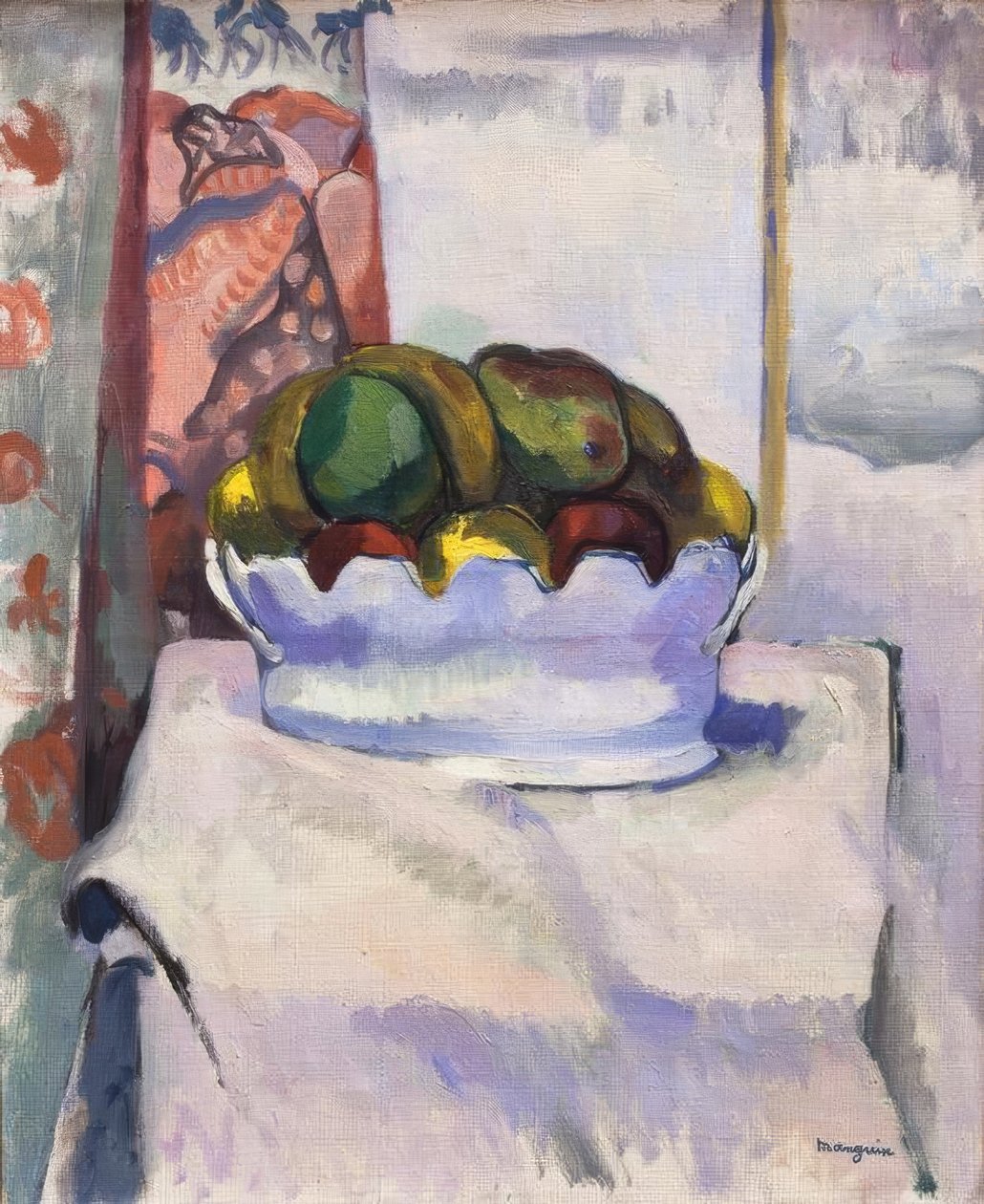 Fruits and Moustier (Earthenware) by Henri Charles Manguin