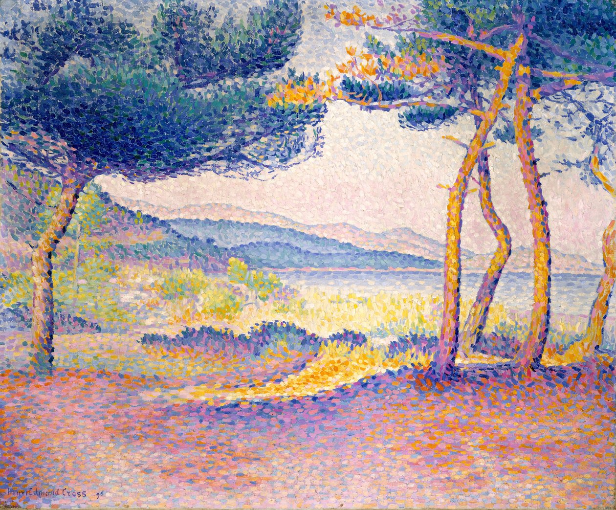 Pines Along the Shore, 1896 by Henri Edmond Cross