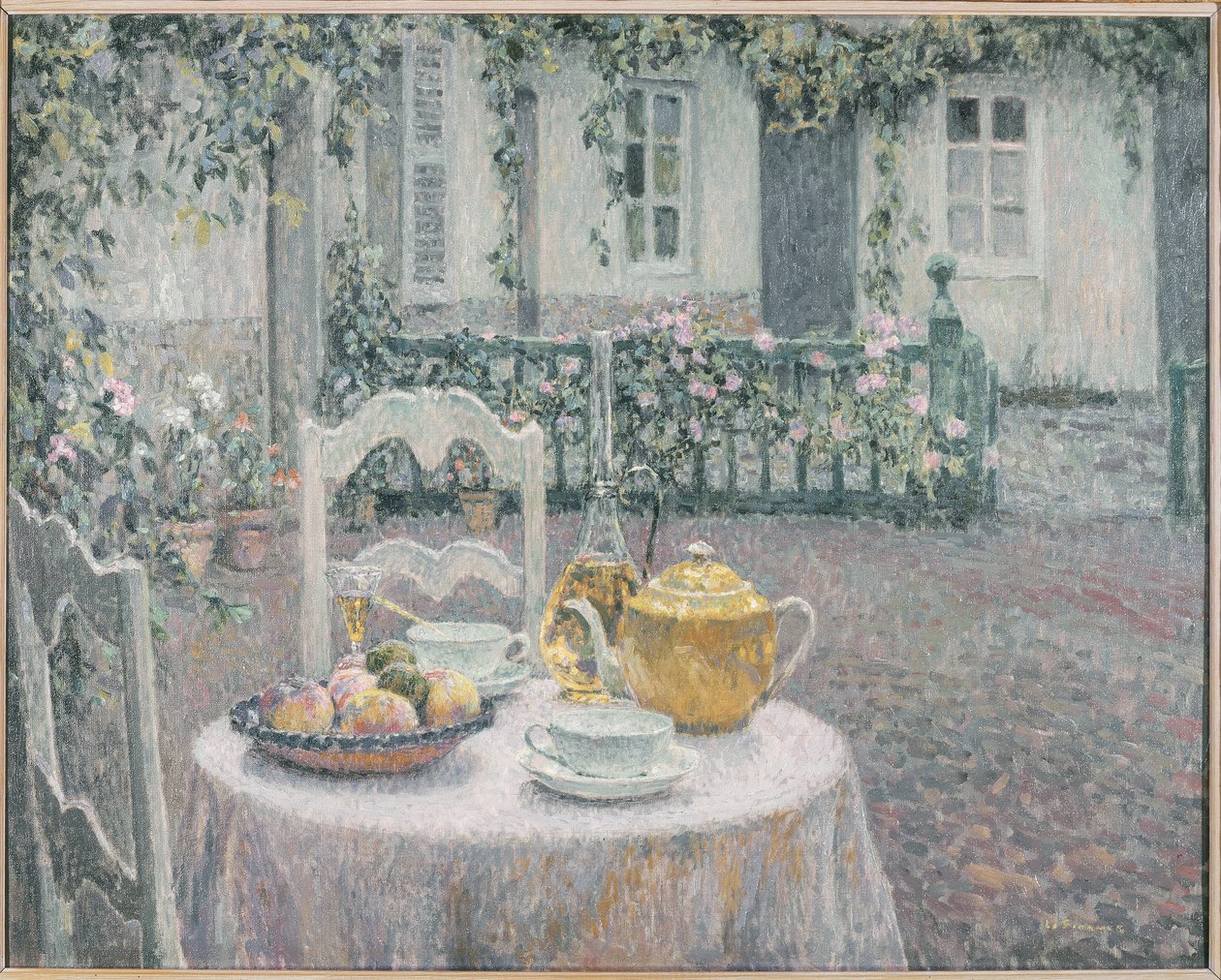 The Pink Tablecloth by Henri Eugene Augustin Le Sidaner