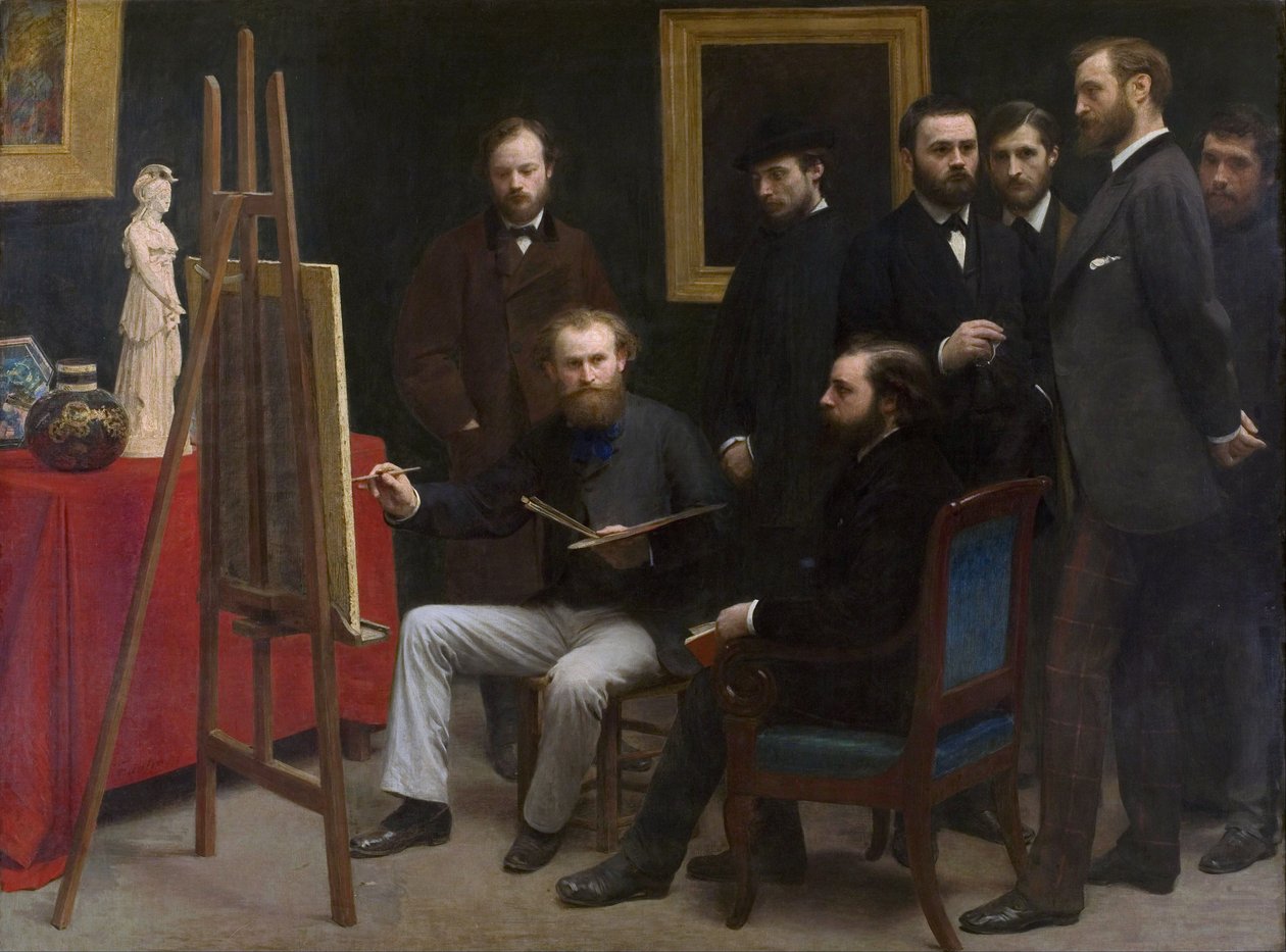 A Studio at Les Batignolles by Henri Fantin Latour
