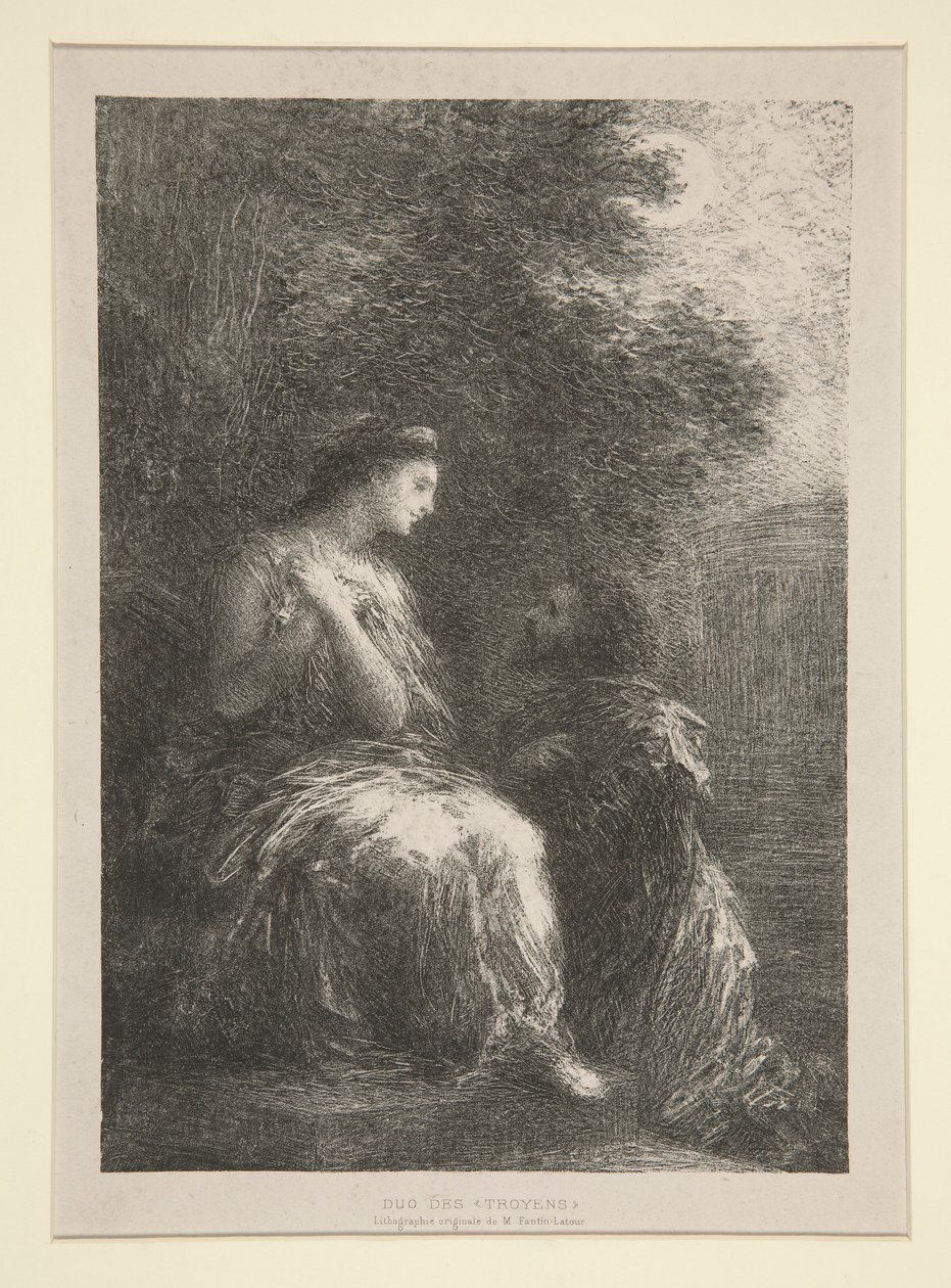 Duo of by Ignace Henri Jean Fantin Latour