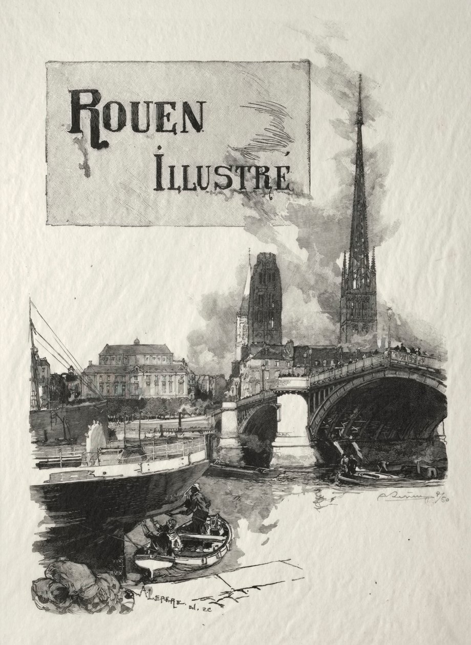 Frontispiece of Rouen Illustrated by Ignace Henri Jean Fantin Latour