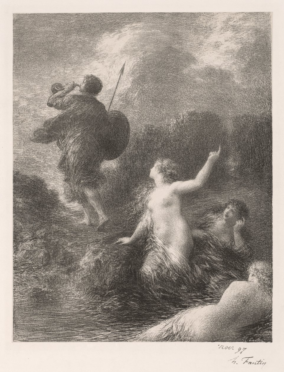 Götterdämmerung: Siegfried and the Girls by Ignace Henri Jean Fantin Latour