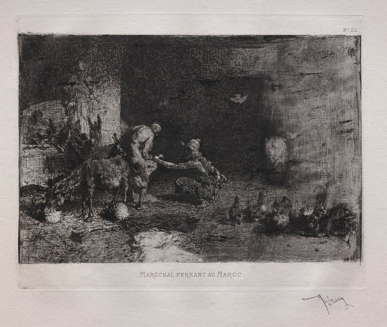 Shoeing a Mule in Morocco by Ignace Henri Jean Fantin Latour