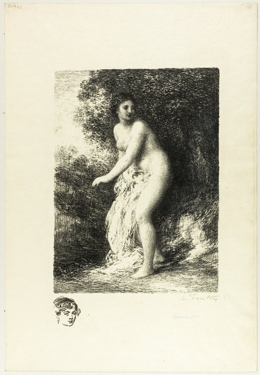 Standing Bather (second plate) by Ignace Henri Jean Fantin Latour