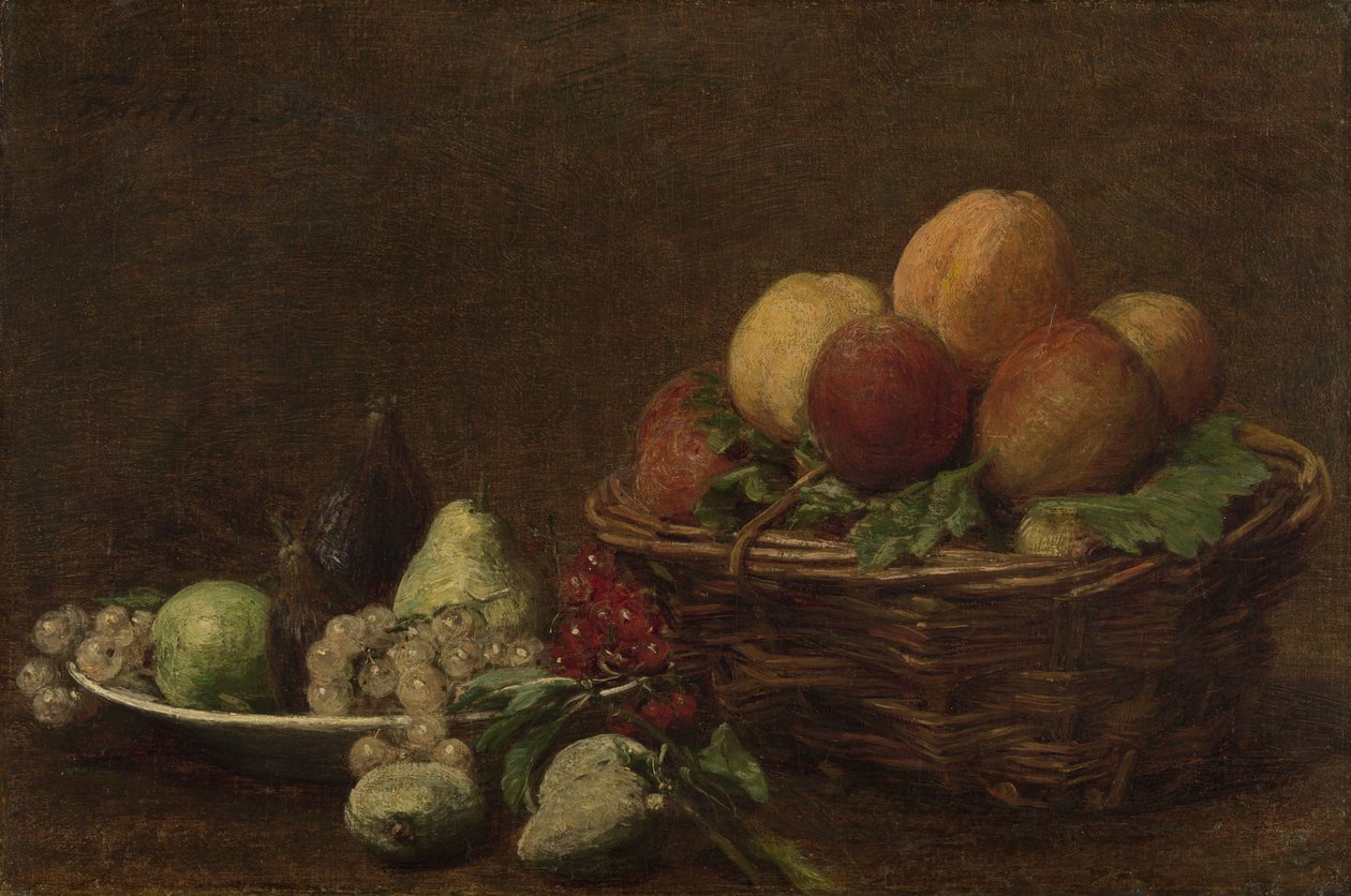 Still Life with Fruit by Ignace Henri Jean Fantin Latour