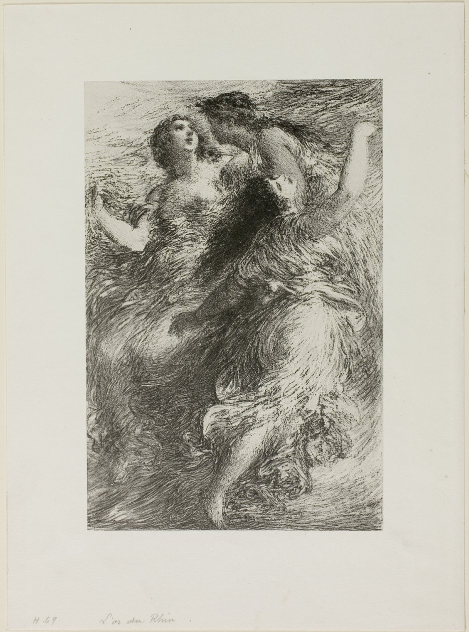 The Rhinegold: Scene I, The Rhinemaidens by Ignace Henri Jean Fantin Latour