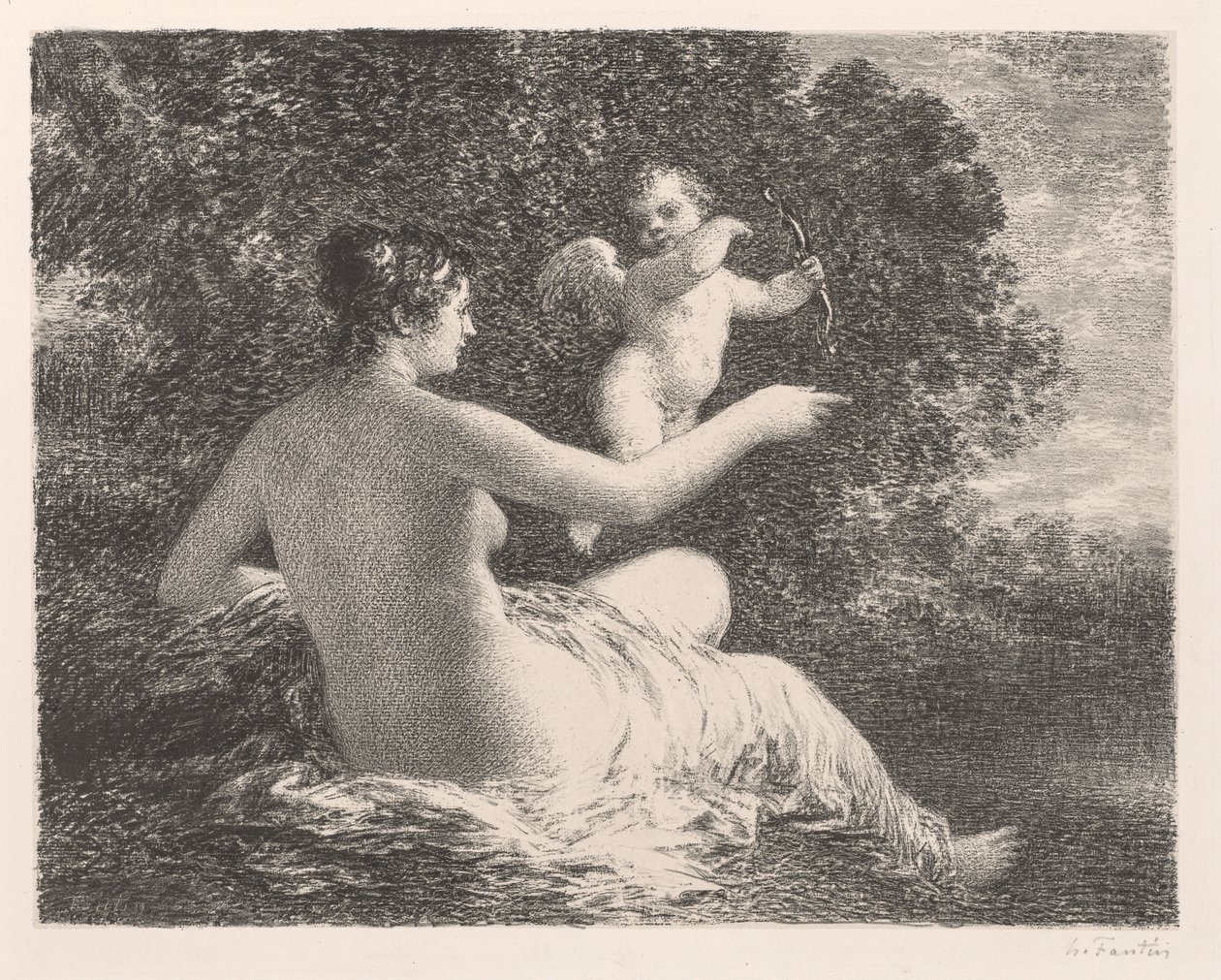 Venus and Cupid by Ignace Henri Jean Fantin Latour