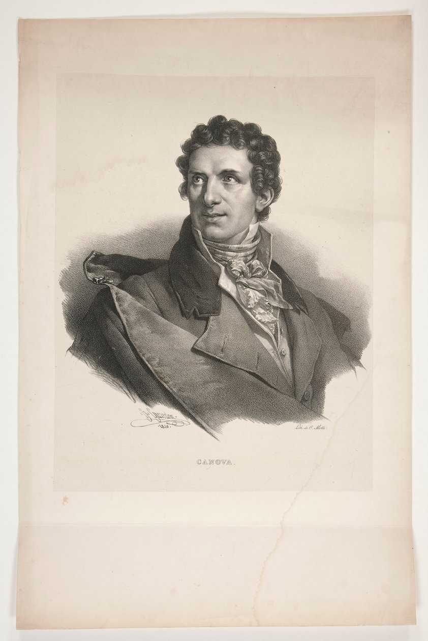 Portrait of Antonio Canova by Henri Grevedon