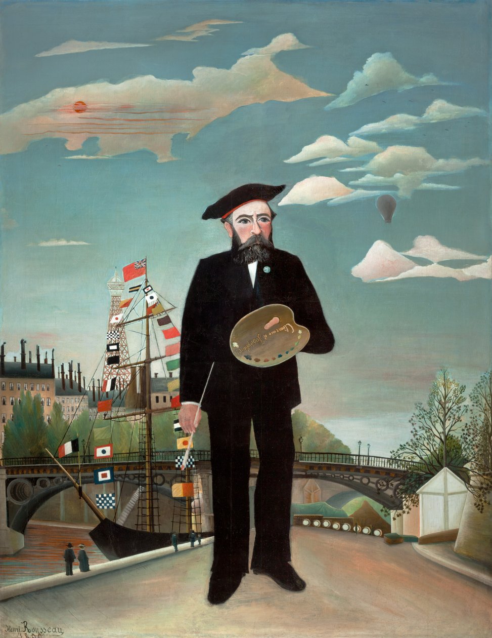Myself: Portrait-Landscape by Henri J.F. 1844 1910 Rousseau