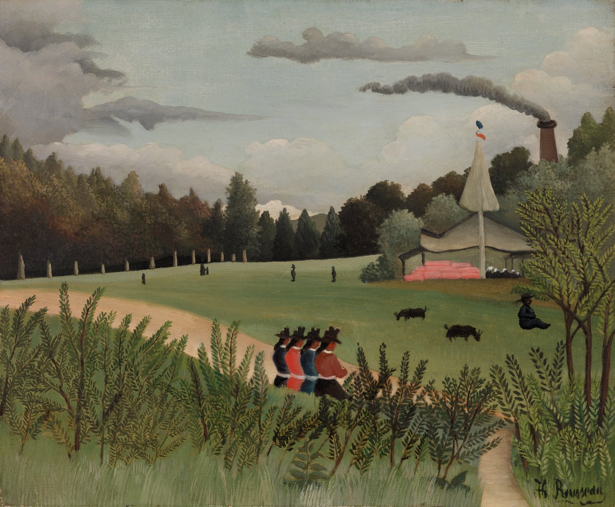 Park with Figures by Henri J.F. 1844 1910 Rousseau