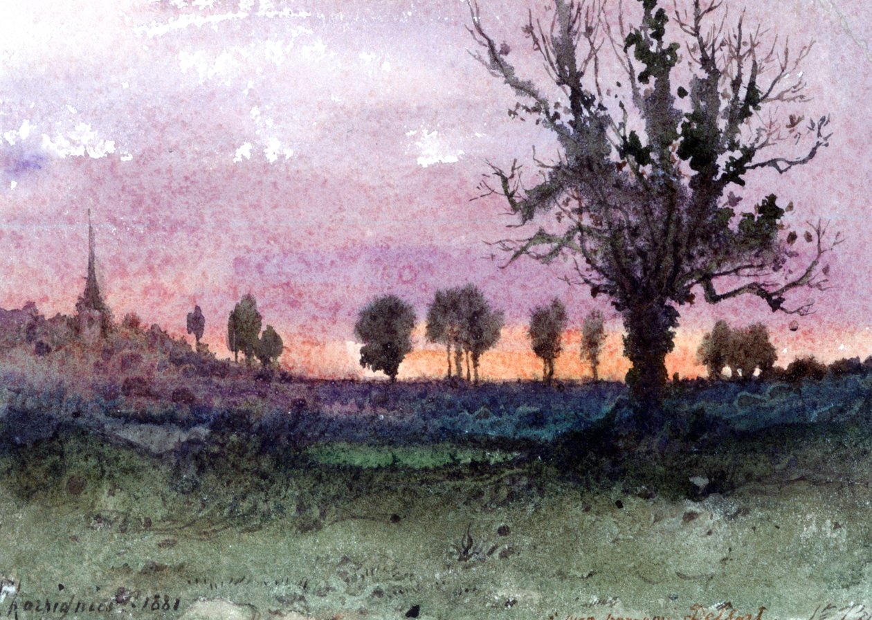 Landscape by Henri Joseph Harpignies